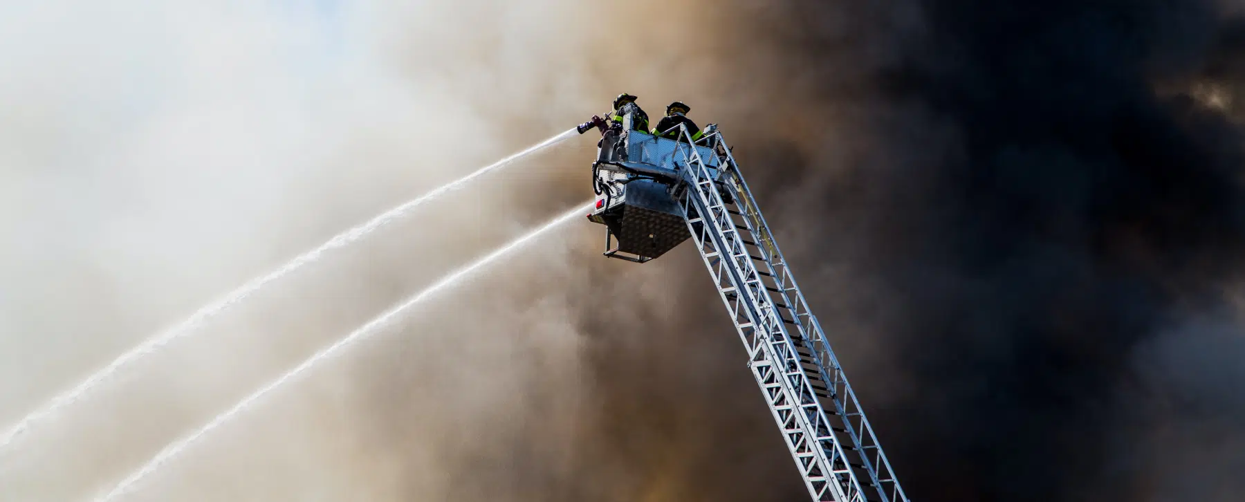 firefighters battling a fire